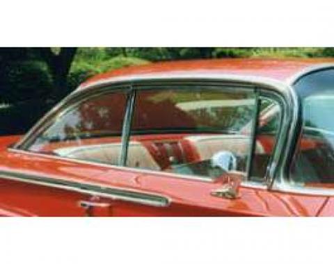 Full Size Chevy Door Glass, Clear, Non-Date Coded, Convertible, 1959-1960