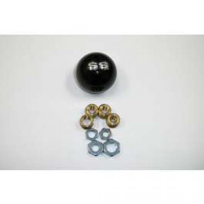 Full Size Chevy Shift Knob Black Billiard With SS Logo