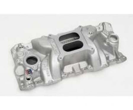 Full Size Chevy Intake Manifold, 4-Barrel Carburetor, Small Block, Edelbrock, 1958-1972