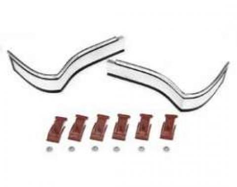 Full Size Chevy Quarter Panel Extension Moldings, Rear, Impala, 1965