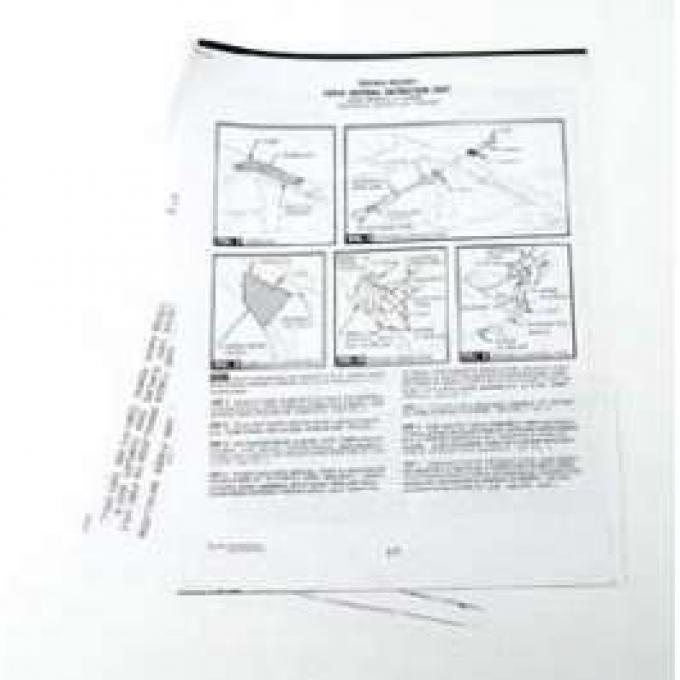 Full Size Chevy Rear Antenna Template, Left Or Right, Except Wagons, 1963