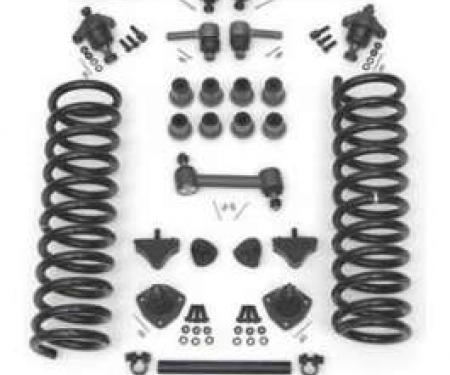 Full Size Chevy Front End Suspension Rebuild Kit, With Standard Coil Springs & Polyurethane Bushings, 1958-1960