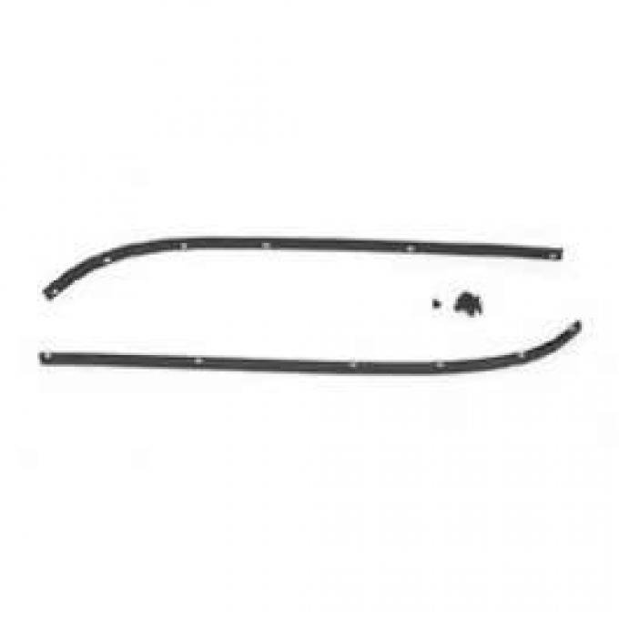 Full Size Chevy Convertible Top Header Strips, 1961-1964