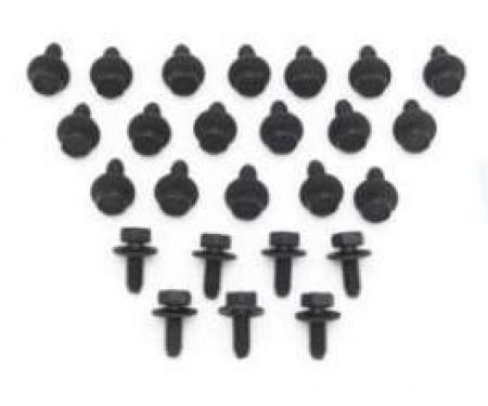 Full Size Chevy Body & Fender Bolts, Black, 1958-1972