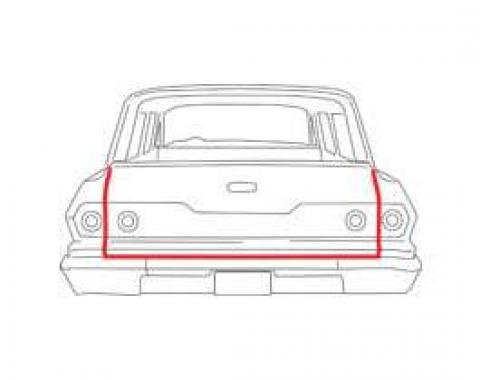 Full Size Chevy Weatherstrip, Wagon, On Body, Molded Ends, 1961-1964