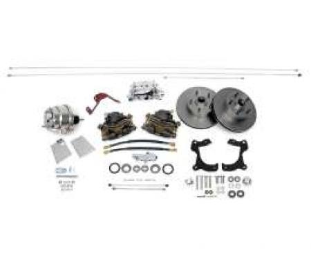 Full Size Chevy Power Disc Brake Kit, With Stainless Steel Power Booster & Chrome Brake Master Cylinder, 1959-1964
