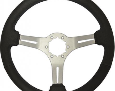 Volante S6 Sport Steering Wheel, with Brushed Spokes & Leather Grip