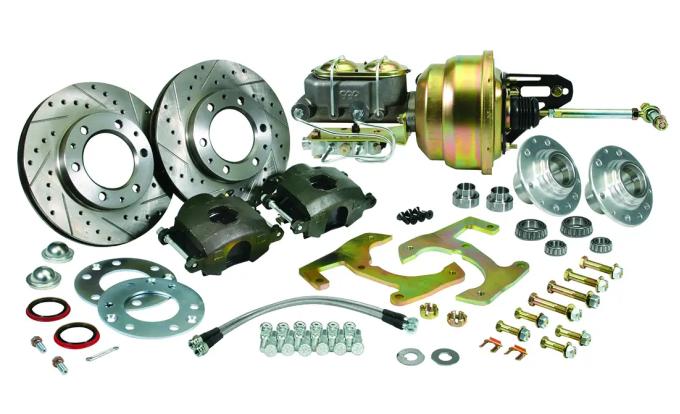 Classic Performance Complete Disc Brake Kit w/ Frame Mounted Booster for OEM Stock Spindles for 49-54 Chevy 1/2 Ton Truck 4954CBK-6HK-UG