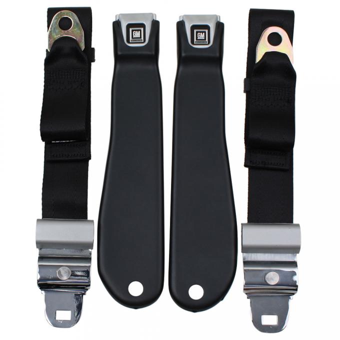 Seatbelt Solutions 1969-1971 Corvette Non Retractable Lap Belts COE68L71L1000 | Black