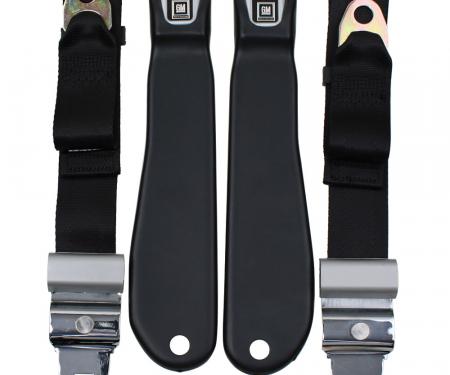 Seatbelt Solutions 1969-1971 Corvette Non Retractable Lap Belts COE68L71L1000 | Black