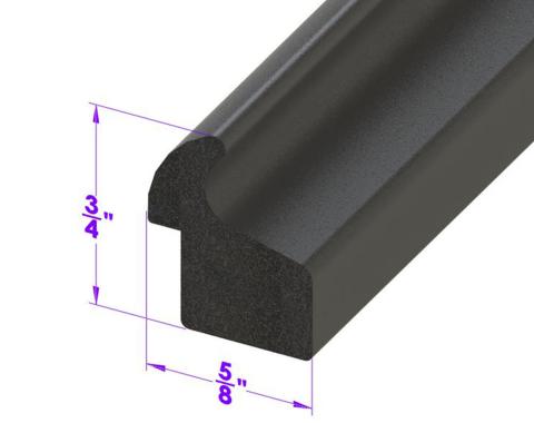 Metro Moulded Parts Trunk Seal. for Cars with Narrow Gutters. Sponge Rubber LP 50-B