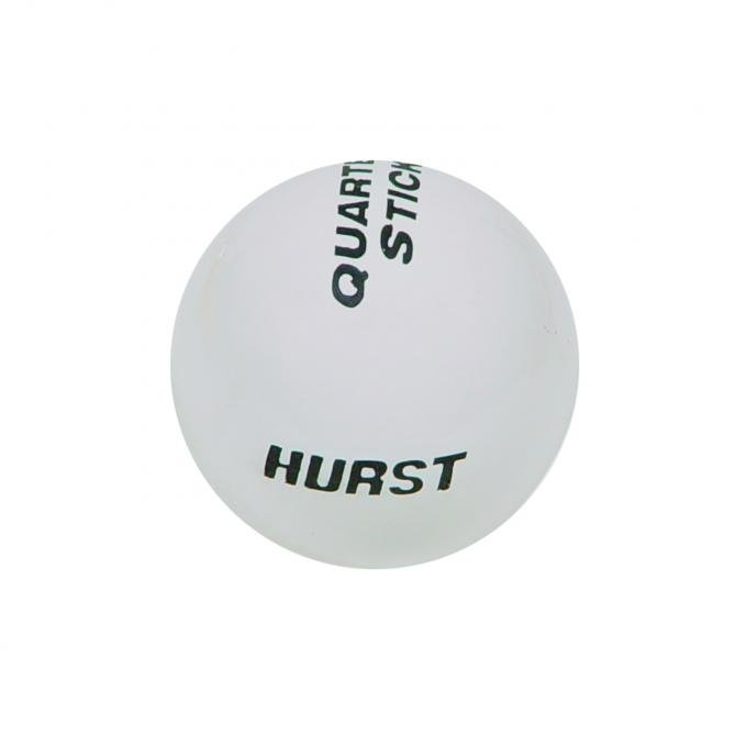 Hurst Shift Knob, Quarter Stick, White 1631036