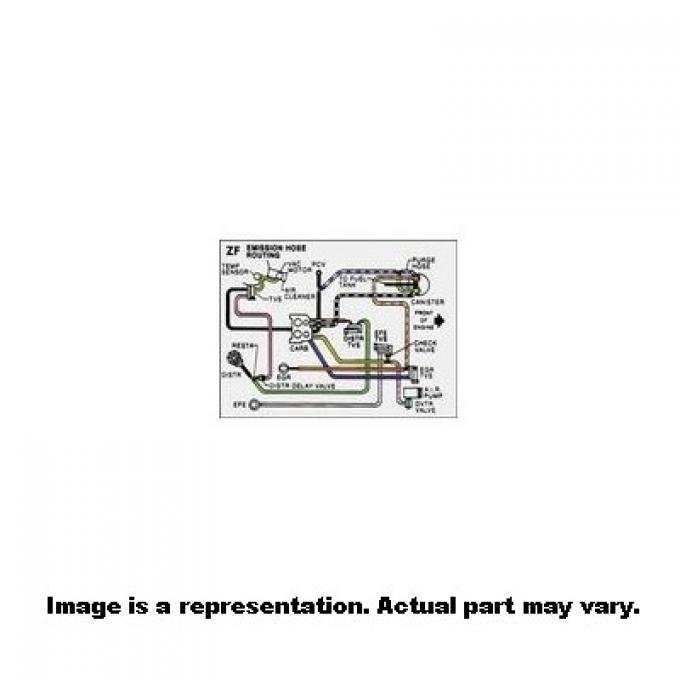 Nova Emission Decal, 350, Hose Routing, D7, 1979