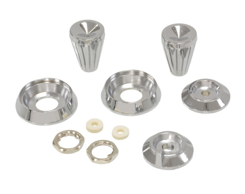 Corvette Radio Knob & Backplate Set, 1961-1962