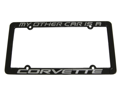 Corvette License Plate Frame "My Other Car is a Corvette"