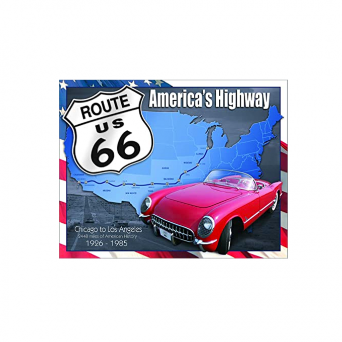 Tin Sign, Route 66 - 1926 to 1985