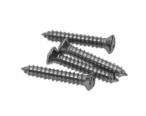 Redline Restomotive® 1968-1982 Chevrolet Corvette Sport Mirror Door Escutcheon Screws, 4 Piece
