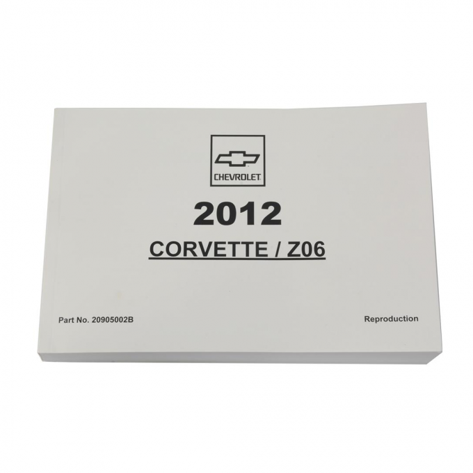 Corvette Owners Manual, 2012