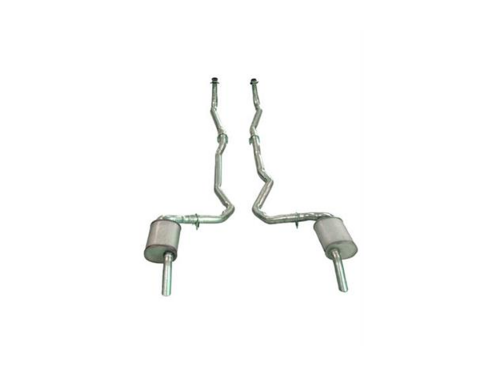 Corvette Dual Exhaust System, L82 Design, Automatic, 2" to 2 1/2" with Magnaflow Mufflers, 1974-1979