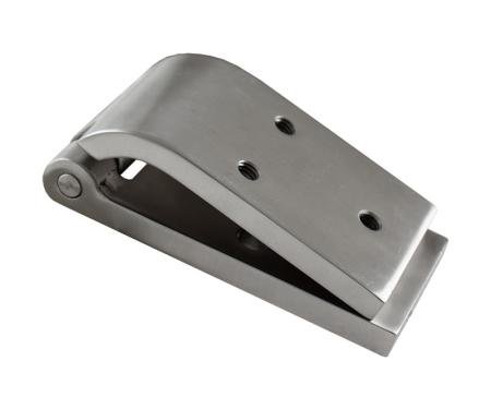 Dennis Carpenter Door Hinge - Right - Upper or Lower - Polished Stainless - 1966-77 Ford Bronco D6TZ-9722800-SS