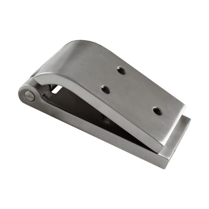 Dennis Carpenter Door Hinge - Right - Upper or Lower - Polished Stainless - 1966-77 Ford Bronco D6TZ-9722800-SS
