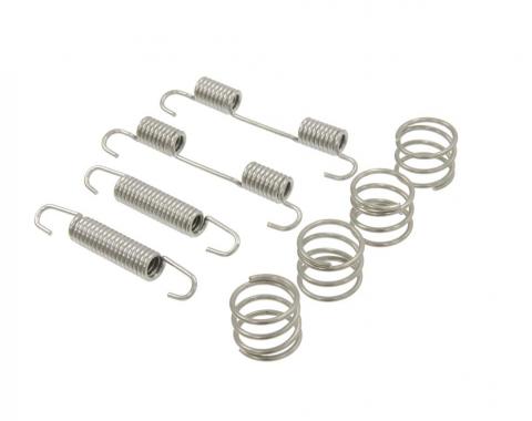 Corvette Parking Brake Shoe Spring Set, 8 Piece, Stainless Steel, 1965-1982