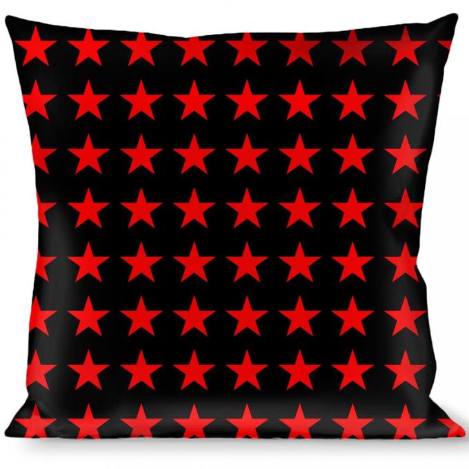 Buckle-Down Throw Pillow - Star Black/Red