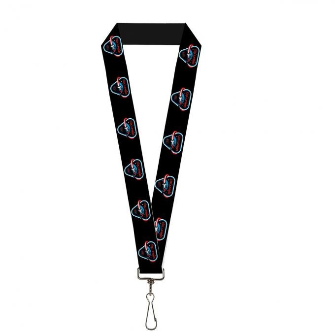 Lanyard - 1.0" - COLUMBIA STS-1 Space Shuttle Black/White/Blues/Red
