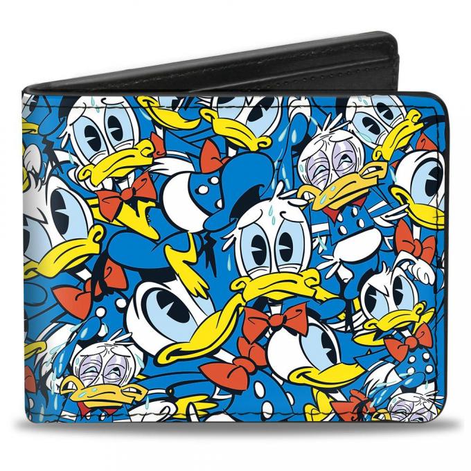 Bi-Fold Wallet - Donald Duck 5-Poses Stacked Collage