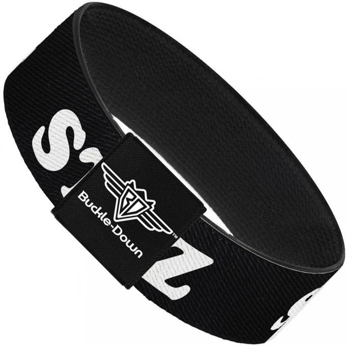 Buckle-Down Elastic Bracelet - STEEZ Black/White