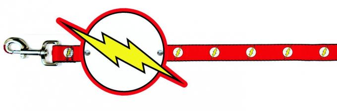 Dog Leash Cape - Flash Logo Cape + Flash Logo Red/White/Yellow