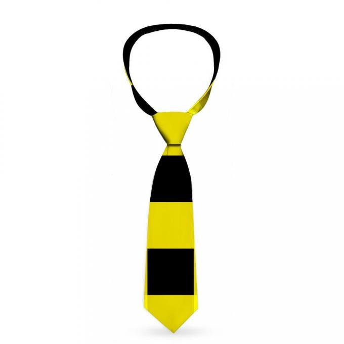 Buckle-Down Necktie - Buffalo Plaid Black/Neon Yellow
