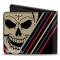 Bi-Fold Wallet - STONE COLD STEVE AUSTIN Skull Icon2 + Skull CLOSE-UP Stripe Black/Red/Blue/Tan