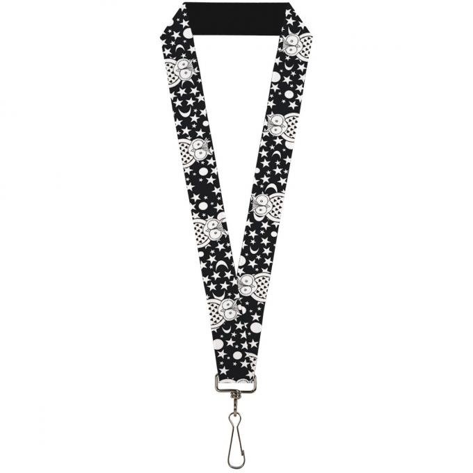 Buckle-Down Lanyard - Owls Black/White3