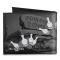 Canvas Bi-Fold Wallet - Fred Bowling Pose + BEDROCK BOWL/Bowling Pins Black/Grays