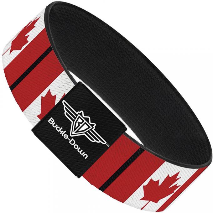 Buckle-Down Elastic Bracelet - Canada Flags