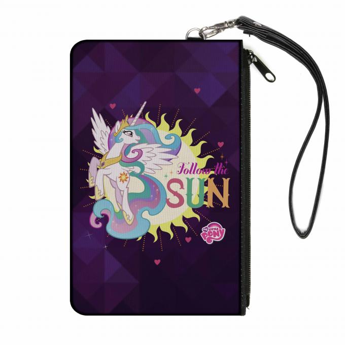 Canvas Zipper Wallet - LARGE - Princess Celestia FOLLOW THE SUN Purples