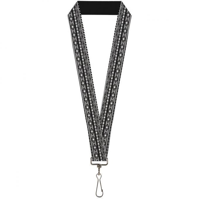 Buckle-Down Lanyard - Geometric5 Grays/Black/White