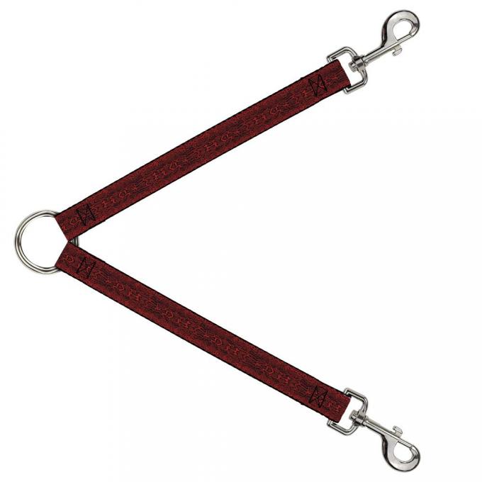 Dog Leash Splitter - Snake Skin 3 Red/Black