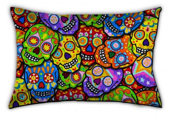 Pillowcase - STANDARD - Colorful Calaveras Stacked Multi Color