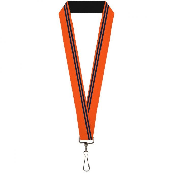 Buckle-Down Lanyard - Racing Stripe Orange/Navy