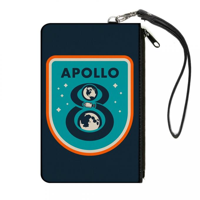 Canvas Zipper Wallet - LARGE - APOLLO 8 Orbit Blues/Orange/White