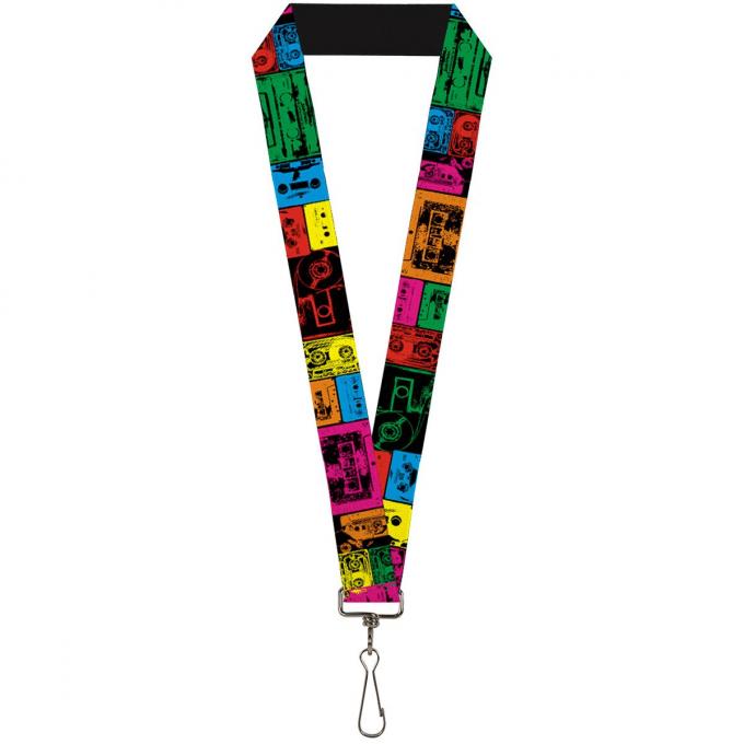 Buckle-Down Lanyard - Tapes Multi Neon