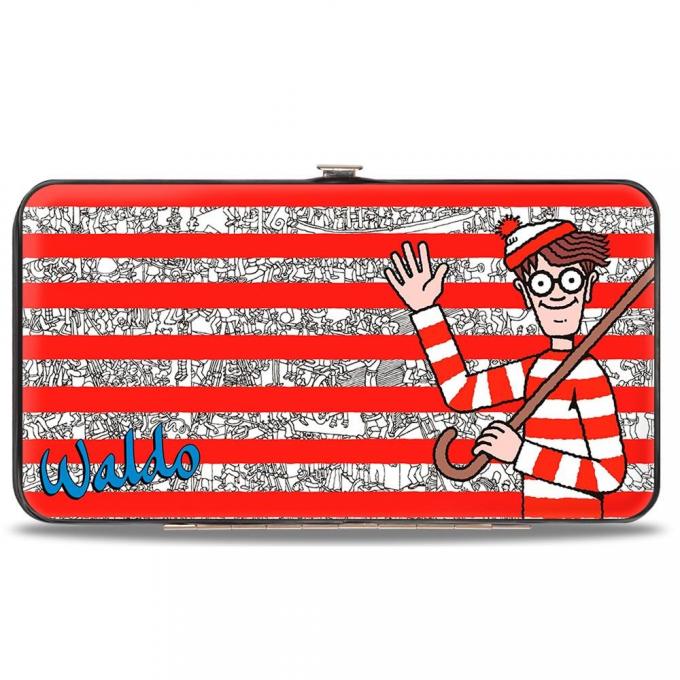 Hinged Wallet - Where's Waldo? Land of Woofs + Waldo Pose/Stripes