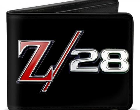 Bi-Fold Wallet - 1969 Camaro Z/28 Emblem Black/Silvers/Red