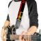 Guitar Strap - Maze Lines Black/Rasta