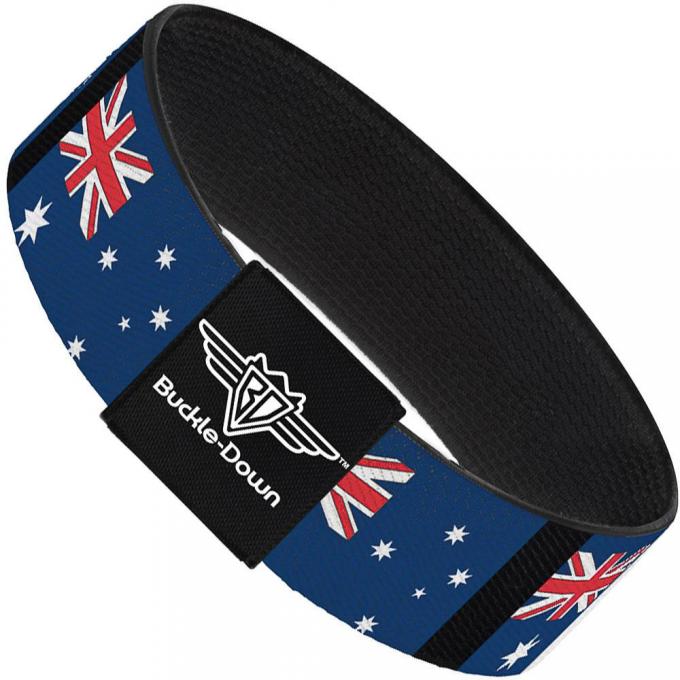 Buckle-Down Elastic Bracelet - Australia Flags