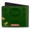 Bi-Fold Wallet - MONOPOLY Mr.Monopoly Thumbs Up Pose I'M KIND OF A BIG DEAL/$500 Bills Greens/White