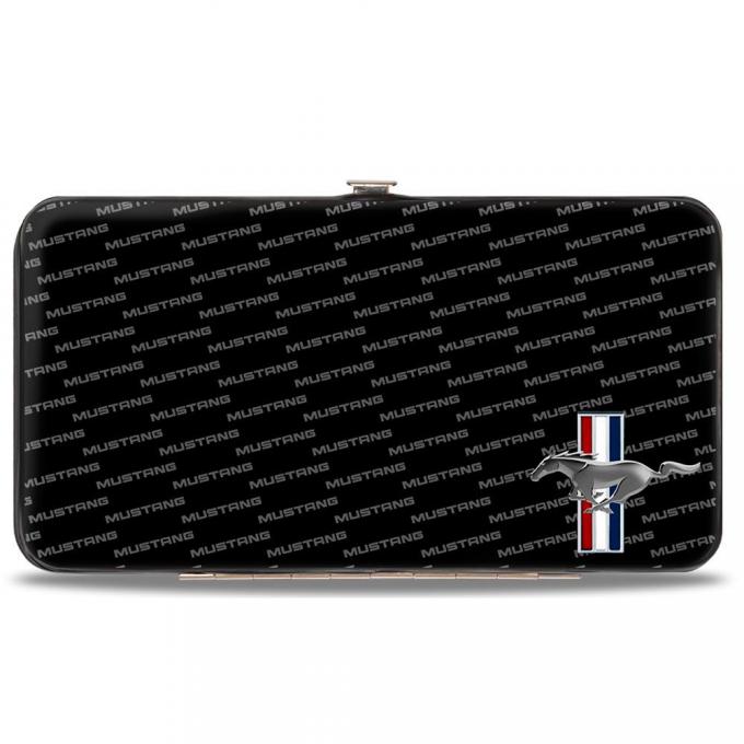 Hinged Wallet - Ford Mustang w/Bars CORNER w/Text