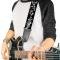 Guitar Strap - Lucky Black/White